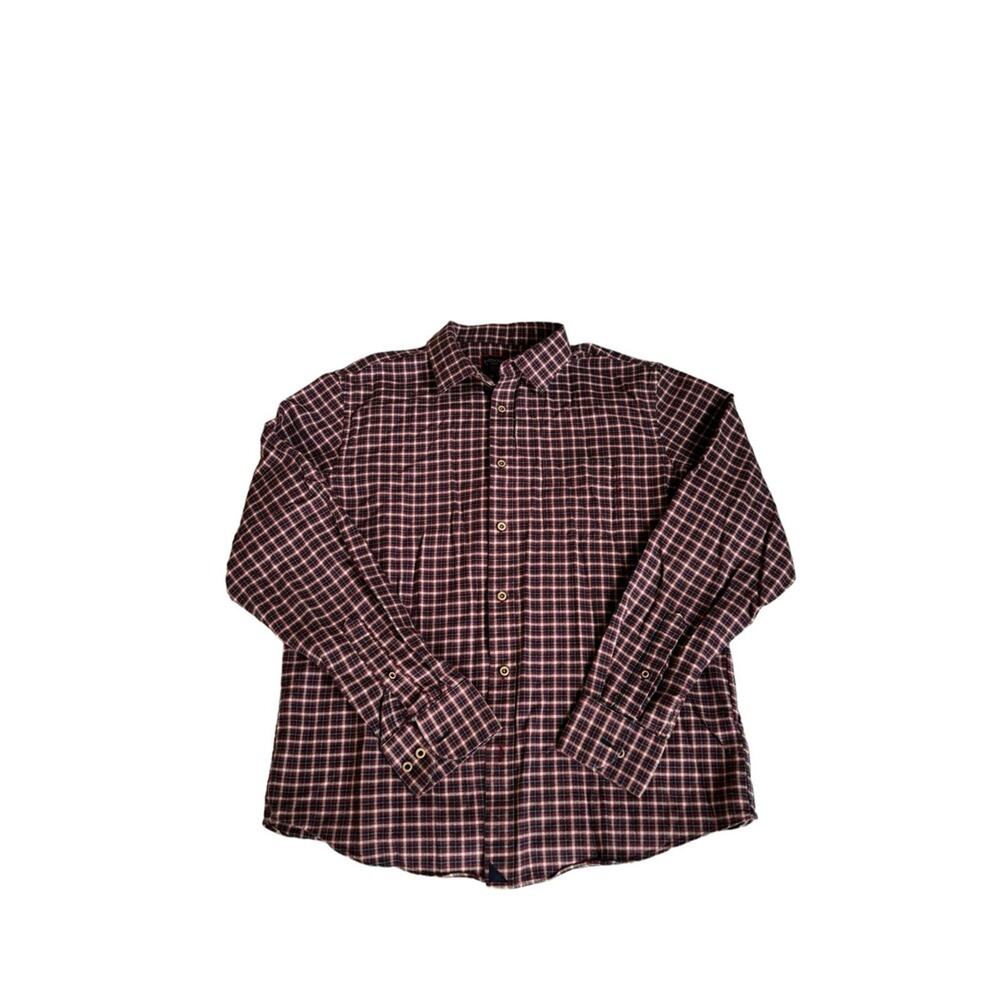 UnTUCKit Plaid Button‎ Down Long Sleeve Shirt Size Large